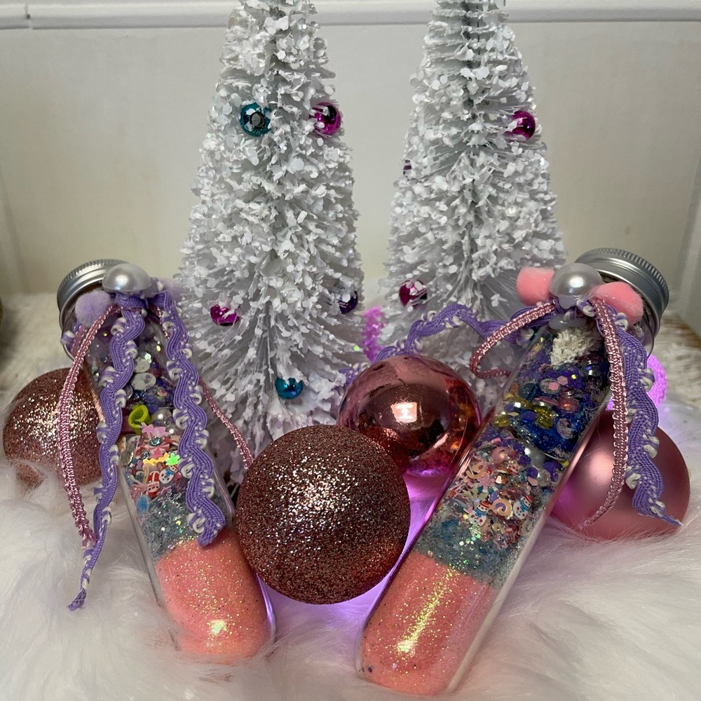 frosty pastel Christmas.  ** NEW listing **